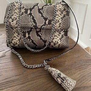 Tory Burch Snake Embossed Handbag